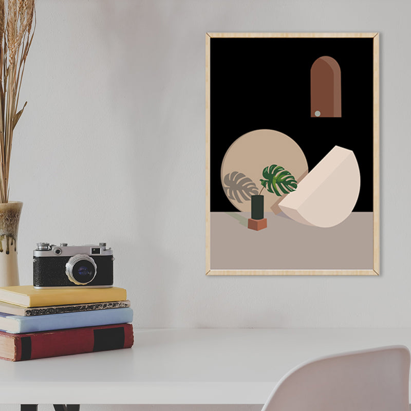 Brehn | Töpferei und Geometrie Wanddekor in Pastellfarbe Nordic Style Leinwand für Wohnzimmer
