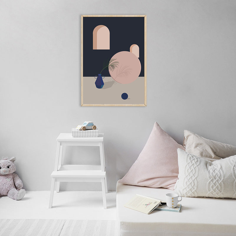 Brehn | Töpferei und Geometrie Wanddekor in Pastellfarbe Nordic Style Leinwand für Wohnzimmer
