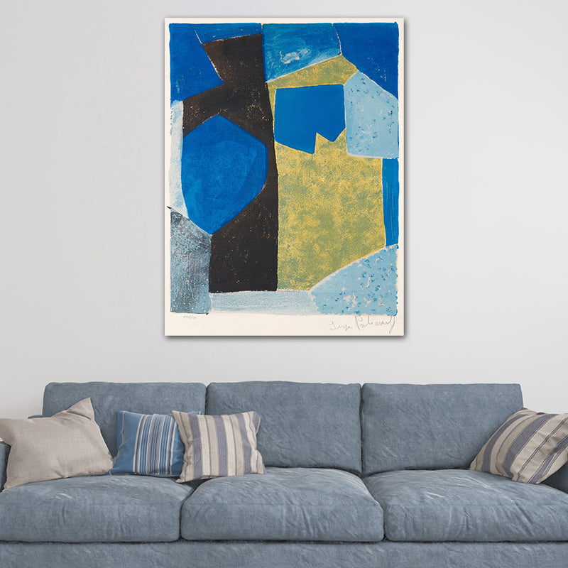 Brehn | Neu Geometrisches Muster Leinwand Texturiert Mid-Century Modern für Mädchen Schlafzimmer Wanddekoration
