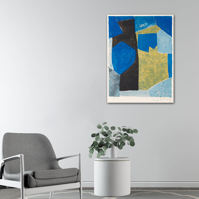 Brehn | Neu Geometrisches Muster Leinwand Texturiert Mid-Century Modern für Mädchen Schlafzimmer Wanddekoration