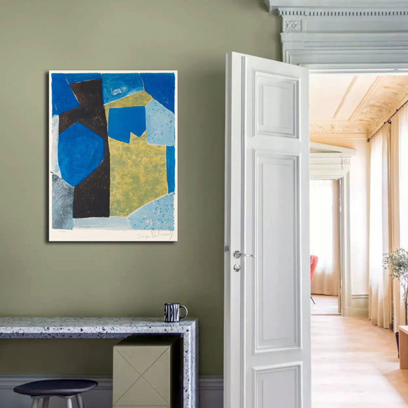 Brehn | Neu Geometrisches Muster Leinwand Texturiert Mid-Century Modern für Mädchen Schlafzimmer Wanddekoration