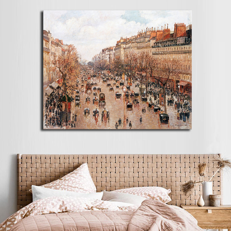 Brehn | Impressionismus Stil Stadtlandschaft Leinwand Pastellfarbe Badezimmer Kunstdruck, Mehrere Größen