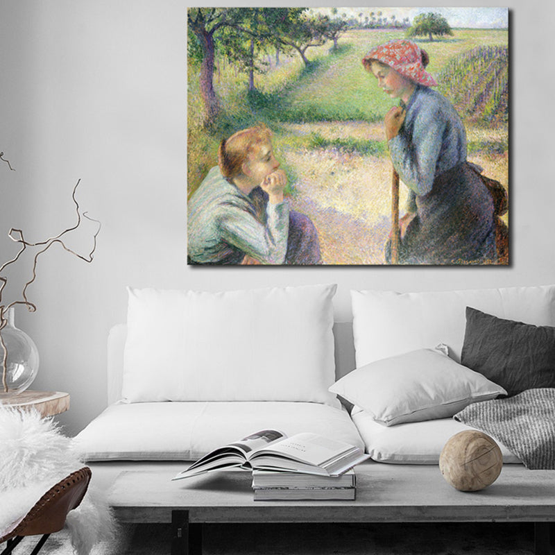 Brehn | Impressionismus Stil Stadtlandschaft Leinwand Pastellfarbe Badezimmer Kunstdruck, Mehrere Größen