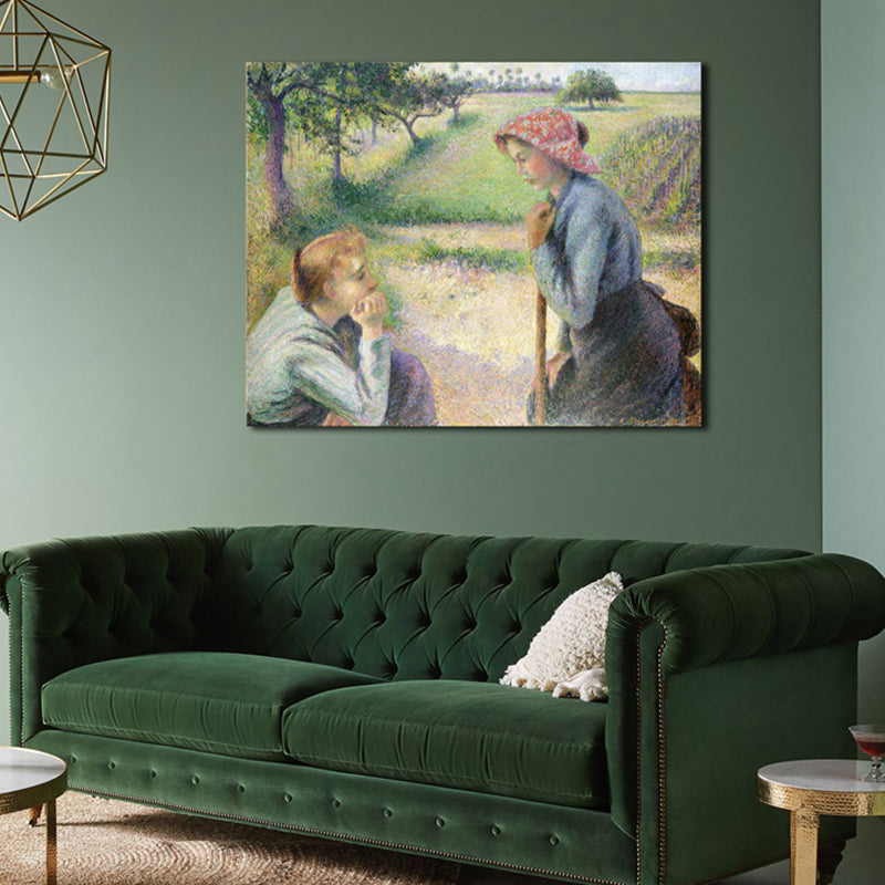 Brehn | Impressionismus Stil Stadtlandschaft Leinwand Pastellfarbe Badezimmer Kunstdruck, Mehrere Größen