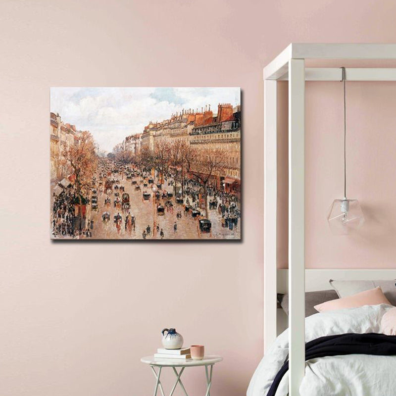 Brehn | Impressionismus Stil Stadtlandschaft Leinwand Pastellfarbe Badezimmer Kunstdruck, Mehrere Größen