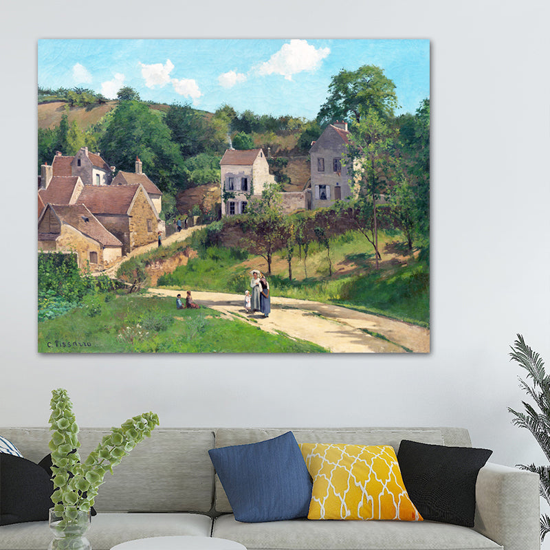 Brehn | Impressionismus Stil Stadtlandschaft Leinwand Pastellfarbe Badezimmer Kunstdruck, Mehrere Größen