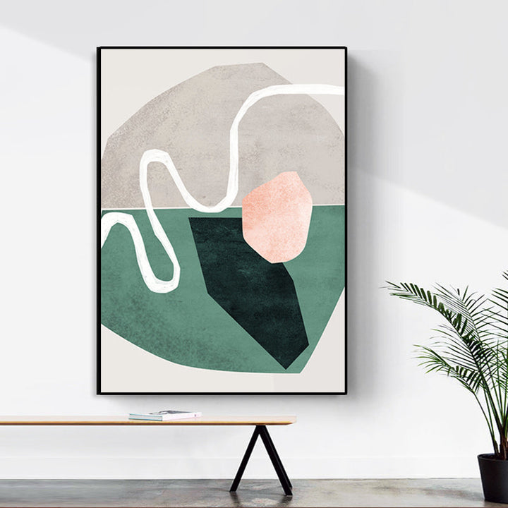 Brehn | Moderne Newfangled Abstrakte Kunst Grüne Küche Rückwand Leinwand, Mehrere Größen Optionen