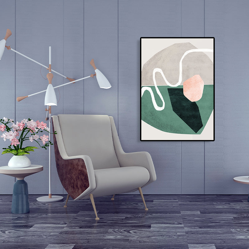 Brehn | Moderne Newfangled Abstrakte Kunst Grüne Küche Rückwand Leinwand, Mehrere Größen Optionen