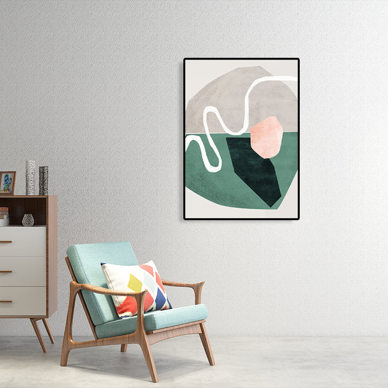 Brehn | Moderne Newfangled Abstrakte Kunst Grüne Küche Rückwand Leinwand, Mehrere Größen Optionen