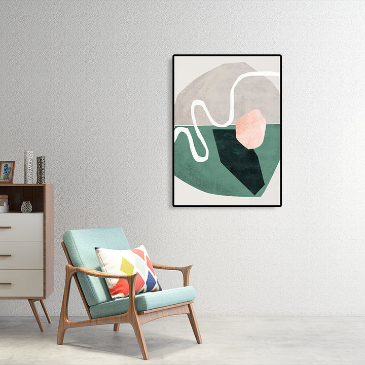 Brehn | Moderne Newfangled Abstrakte Kunst Grüne Küche Rückwand Leinwand, Mehrere Größen Optionen