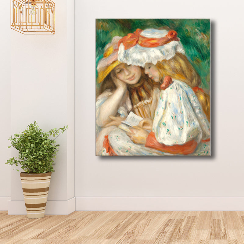 Brehn | Weißer Impressionismus Stil Leinwand Mädchen Kunst für Esszimmer, Mehrere Größen Optionen