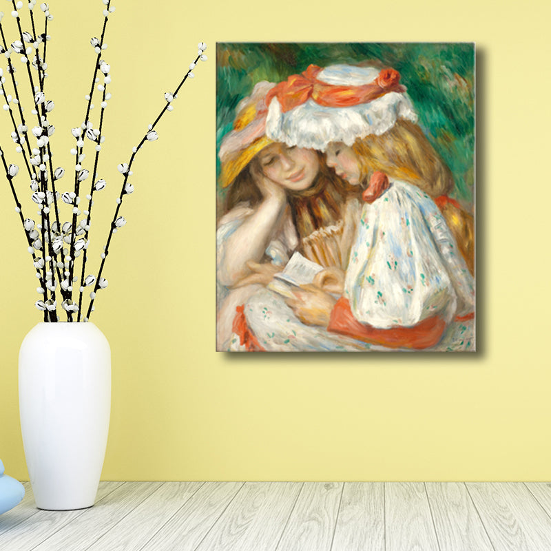 Brehn | Weißer Impressionismus Stil Leinwand Mädchen Kunst für Esszimmer, Mehrere Größen Optionen