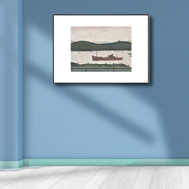 Brehn | Canvas Groene Wanddecoratie Moderne Stijl Zeezijde Berglandschap Kunst, Meerdere Maten