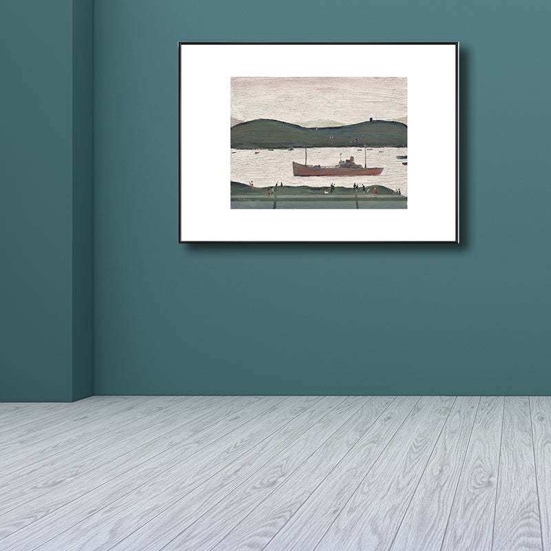 Brehn | Canvas Groene Wanddecoratie Moderne Stijl Zeezijde Berglandschap Kunst, Meerdere Maten