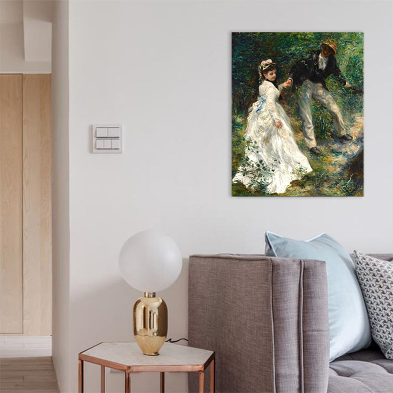 Brehn | Paar Ausflug Ansicht Leinwand für Badezimmer Ölmalerei Wandkunst Druck, Verschiedene Größen