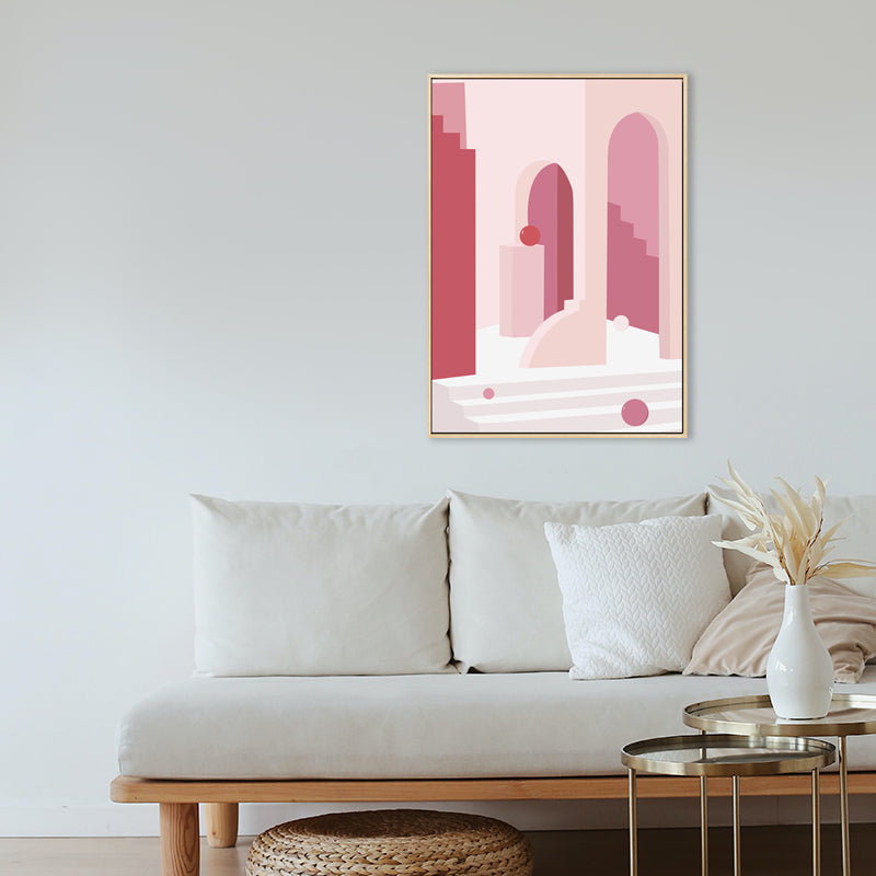 Brehn | Nordic Style Innen Treppenmalerei in sanften Farben Texturiertes Canvas für das Esszimmer