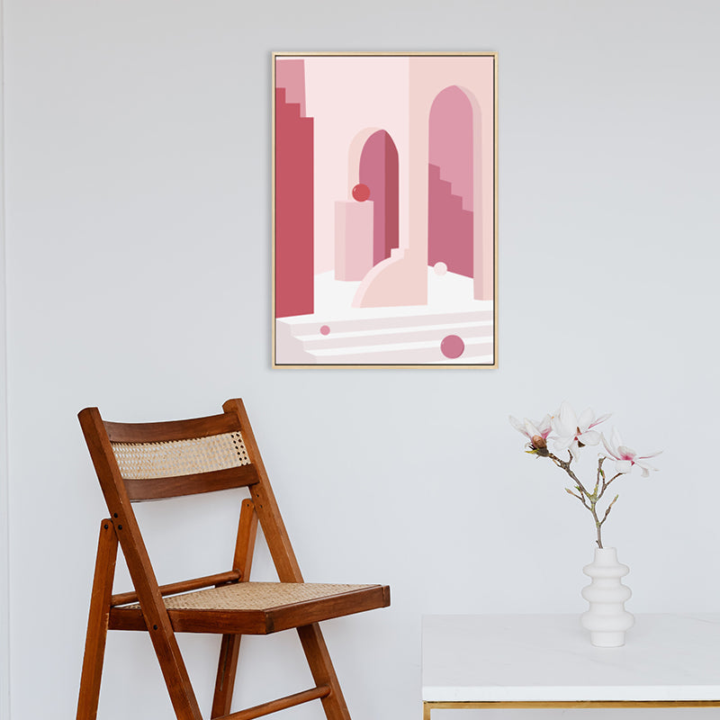 Brehn | Nordic Style Innen Treppenmalerei in sanften Farben Texturiertes Canvas für das Esszimmer