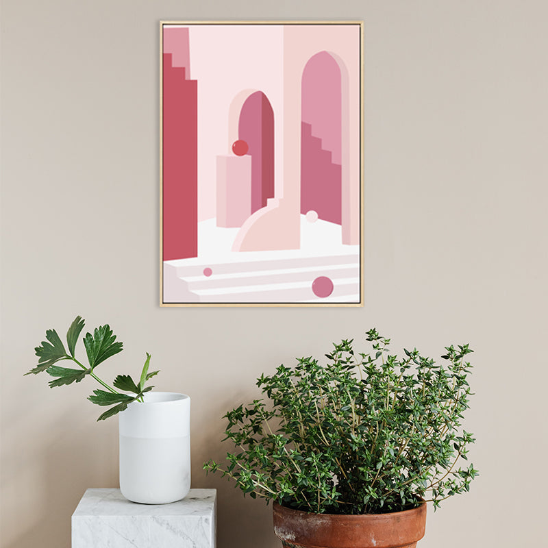Brehn | Nordic Style Innen Treppenmalerei in sanften Farben Texturiertes Canvas für das Esszimmer