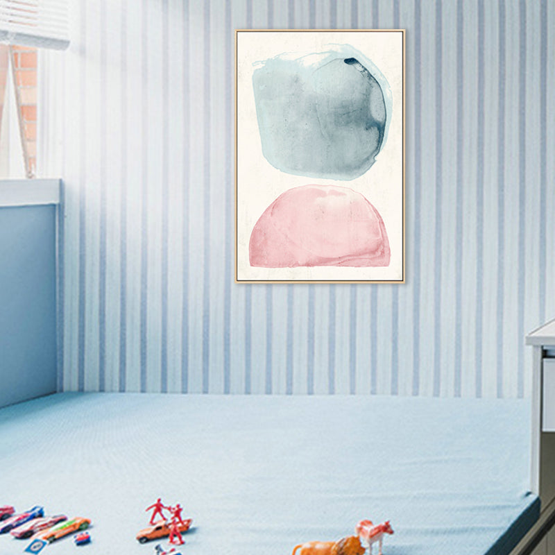 Brehn | Skandinavische abstrakte Leinwand Jungenzimmer Wanddekoration in Pastellfarbe, mehrere Größen