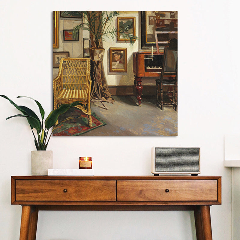 Brehn | Helle Farbe Stillleben Leinwand Kunst Impressionismus Texturiertes Wanddeko für Wohnzimmer