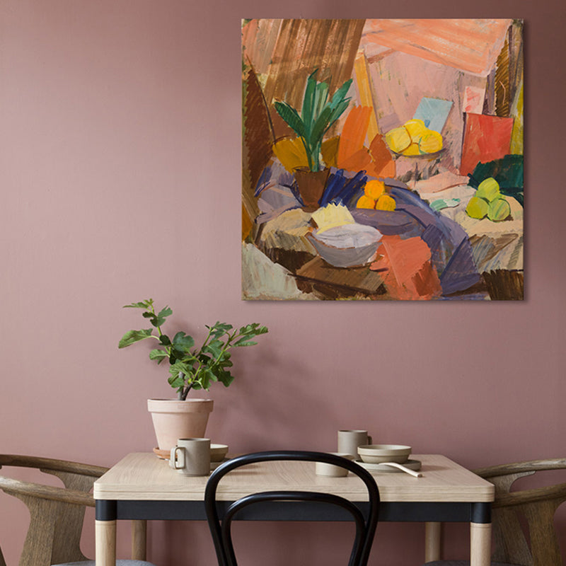 Brehn | Helle Farbe Stillleben Leinwand Kunst Impressionismus Texturiertes Wanddeko für Wohnzimmer
