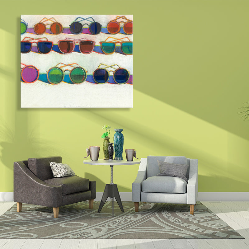 Brehn | Sonnenbrillen-Leinwand für Badezimmer Ölgemälde Wandkunst Druck, Mehrere Größenoptionen