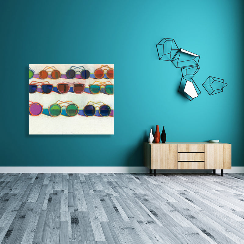 Brehn | Sonnenbrillen-Leinwand für Badezimmer Ölgemälde Wandkunst Druck, Mehrere Größenoptionen