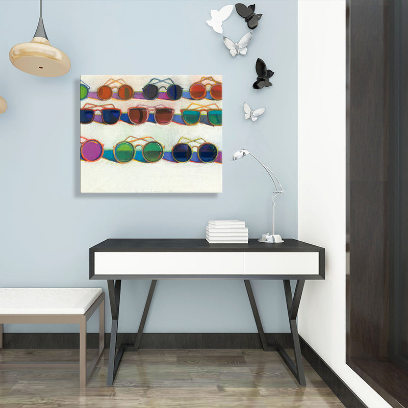 Brehn | Sonnenbrillen-Leinwand für Badezimmer Ölgemälde Wandkunst Druck, Mehrere Größenoptionen