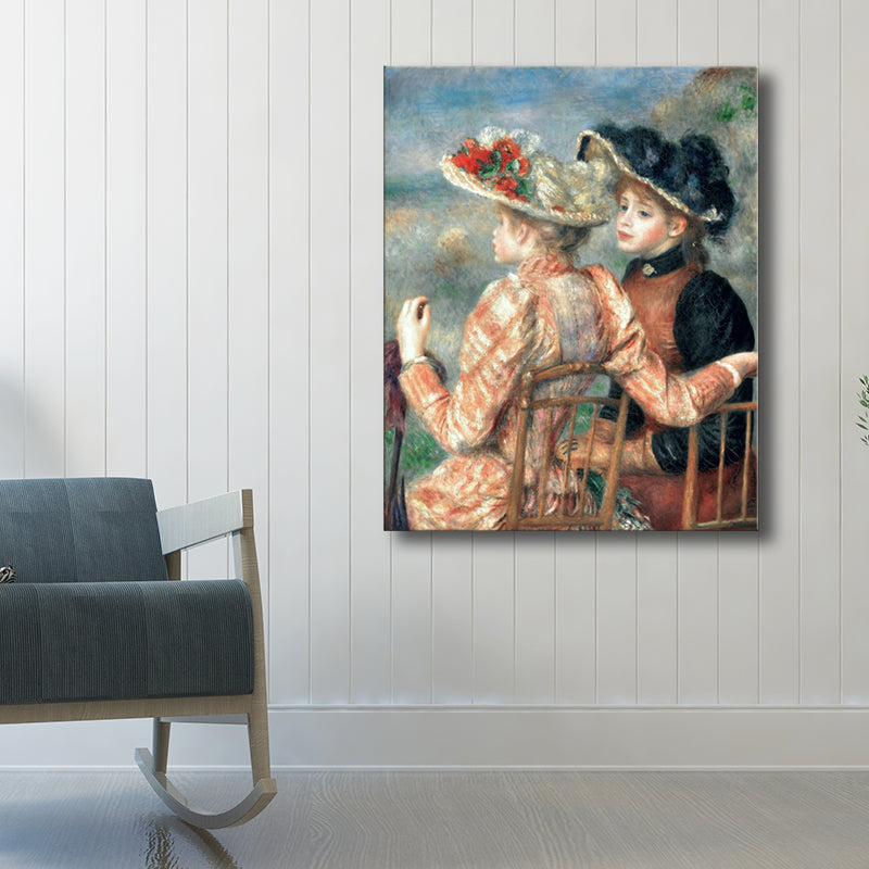Brehn | Impressionismus Stil Europäische Maid Kunst Orange Texturiertes Wanddekoration für Gästezimmer