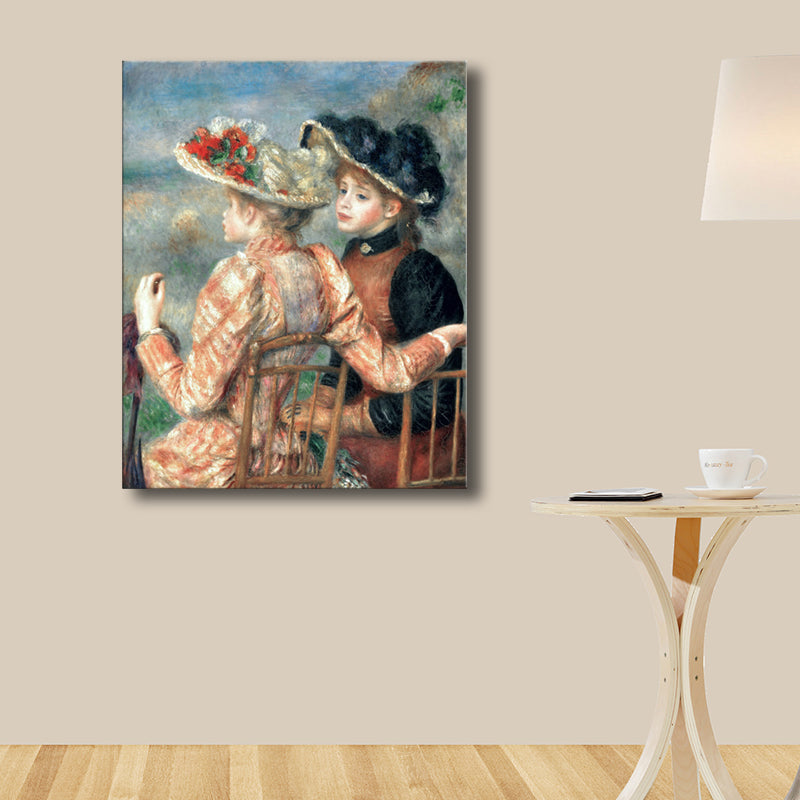 Brehn | Impressionismus Stil Europäische Maid Kunst Orange Texturiertes Wanddekoration für Gästezimmer