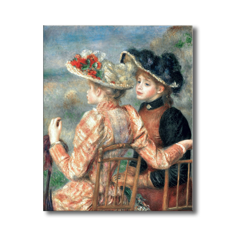 Brehn | Impressionismus Stil Europäische Maid Kunst Orange Texturiertes Wanddekoration für Gästezimmer