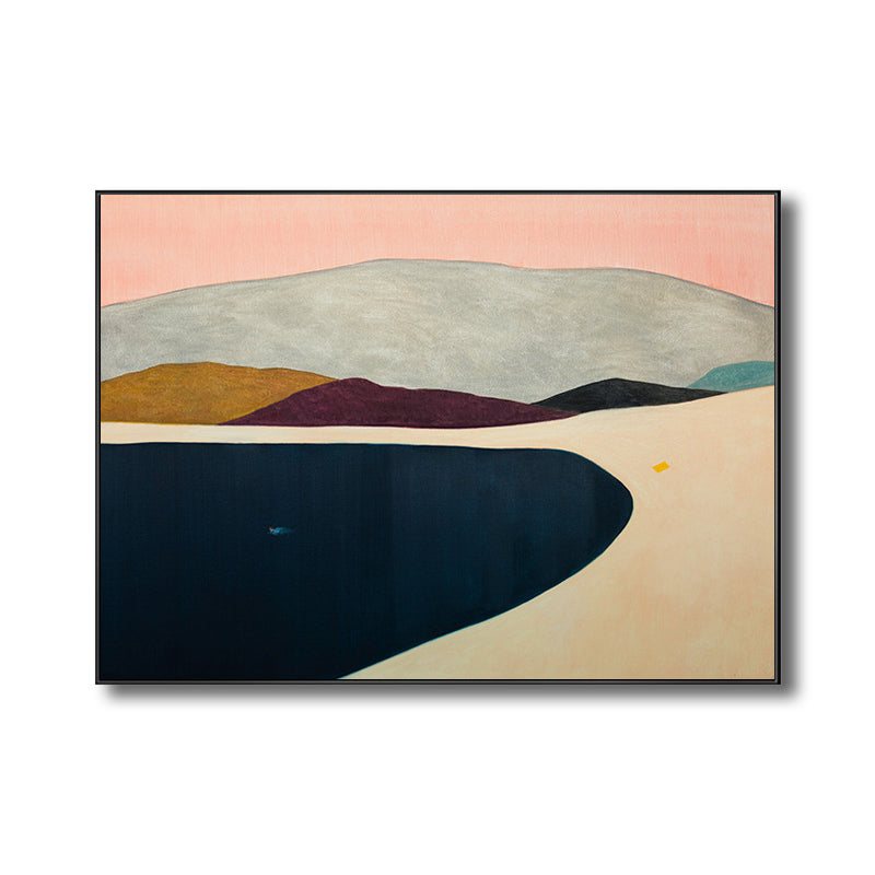 Brehn | Hills Scene Wanddekoration Zeitgenössischer Stil Texturiertes Wohnzimmer Leinwand, Mehrere Größen