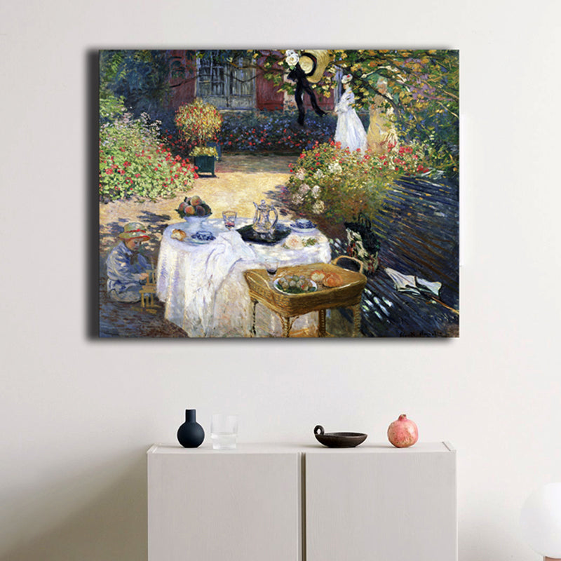 Brehn | Canvas Pastellfarbige Kunstdruck Impressionismus Stil Picknicker Malerei, Mehrere Größen