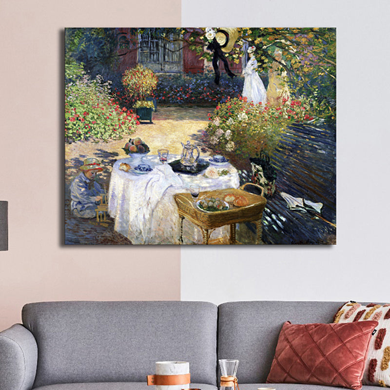 Brehn | Canvas Pastellfarbige Kunstdruck Impressionismus Stil Picknicker Malerei, Mehrere Größen