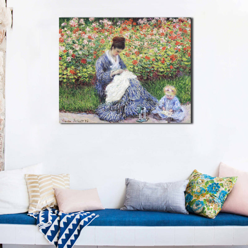 Brehn | Canvas Pastellfarbige Kunstdruck Impressionismus Stil Picknicker Malerei, Mehrere Größen