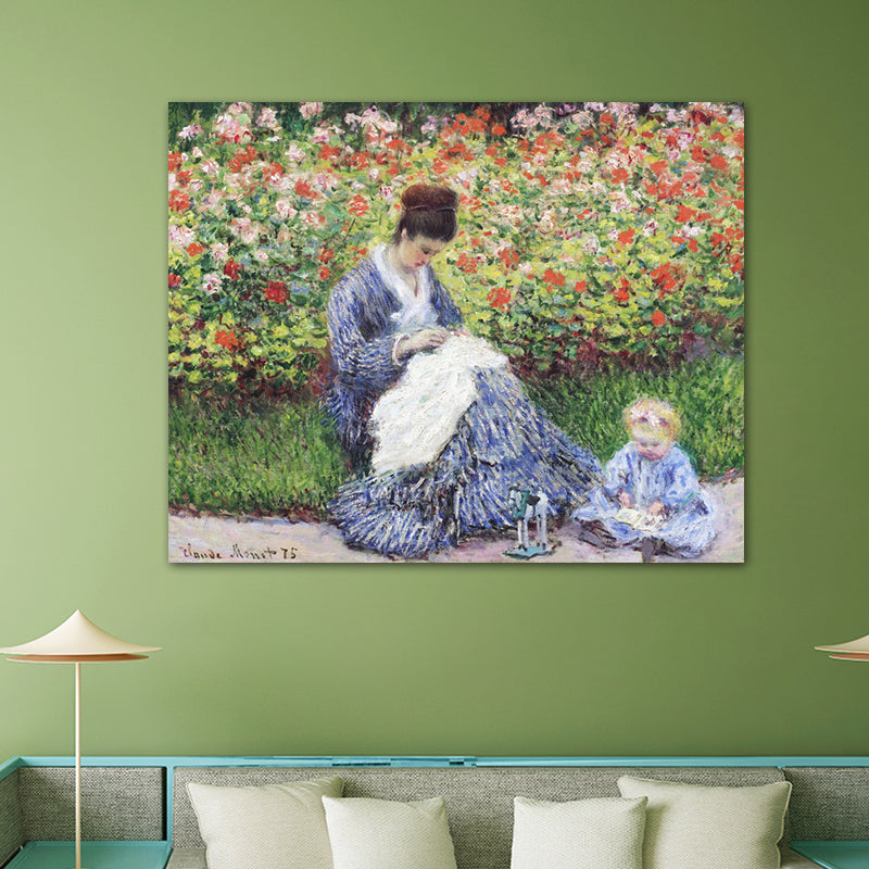 Brehn | Canvas Pastellfarbige Kunstdruck Impressionismus Stil Picknicker Malerei, Mehrere Größen