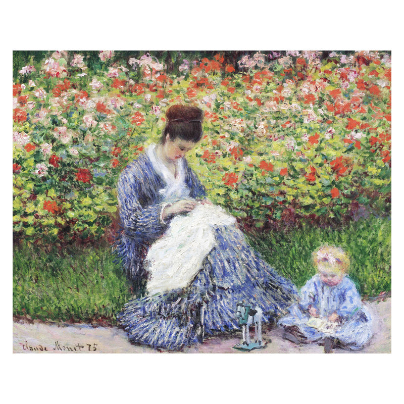 Brehn | Canvas Pastellfarbige Kunstdruck Impressionismus Stil Picknicker Malerei, Mehrere Größen