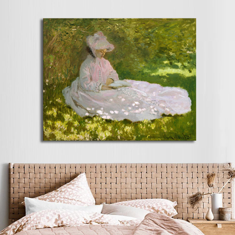 Brehn | Canvas Pastellfarbige Kunstdruck Impressionismus Stil Picknicker Malerei, Mehrere Größen