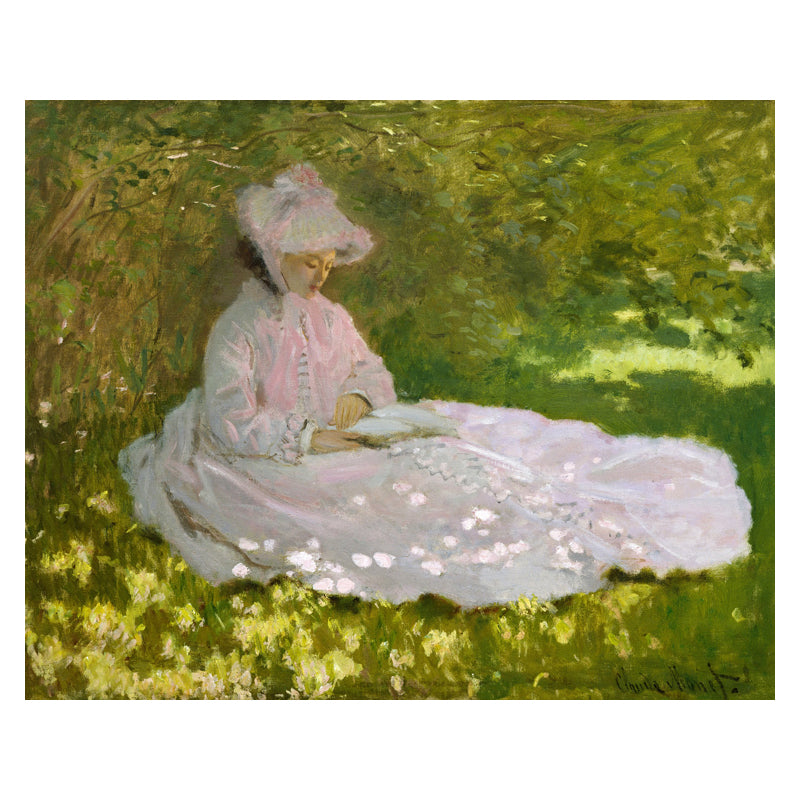 Brehn | Canvas Pastellfarbige Kunstdruck Impressionismus Stil Picknicker Malerei, Mehrere Größen