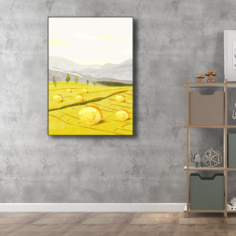 Brehn | Ruhige natürliche Landschaftsmalerei Pastellfarben Leinwand Wandkunst texturiert, mehrere Größen