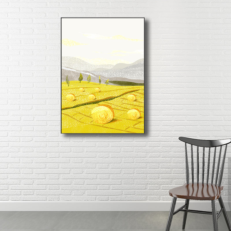 Brehn | Ruhige natürliche Landschaftsmalerei Pastellfarben Leinwand Wandkunst texturiert, mehrere Größen