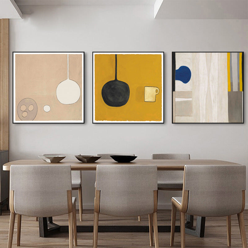 Brehn | Nordic Style Geschirr Malerei Pastell Farbe Texturiertes Wand Kunst Dekor für Spielzimmer