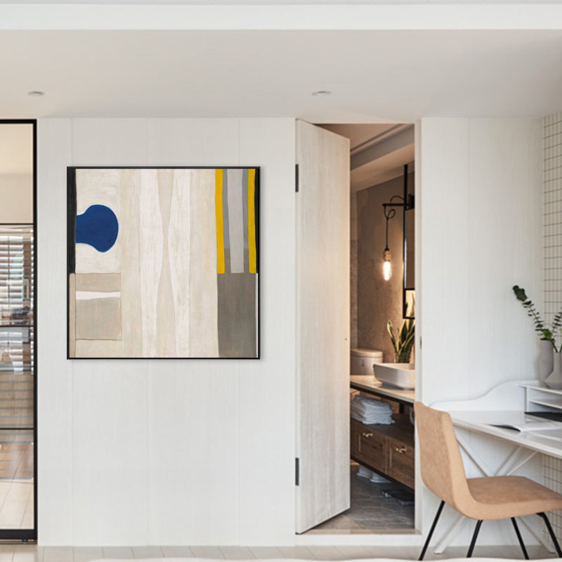 Brehn | Nordic Style Geschirr Malerei Pastell Farbe Texturiertes Wand Kunst Dekor für Spielzimmer