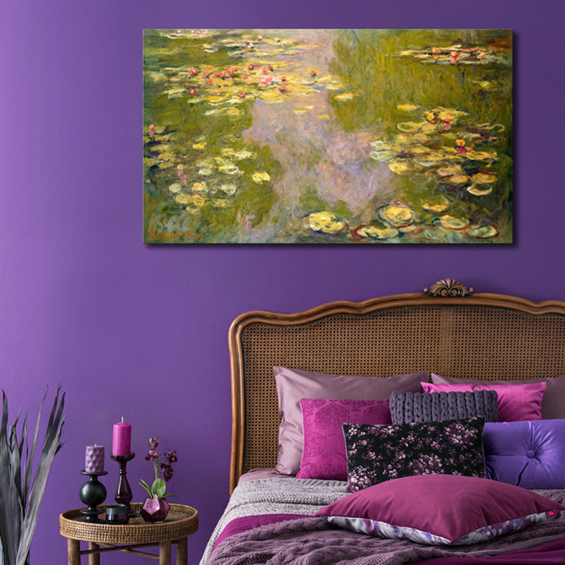 Brehn | Helle Farbige Riverside View Leinwand Impressionismus Texturierte Wandkunst Druck für das Wohnzimmer