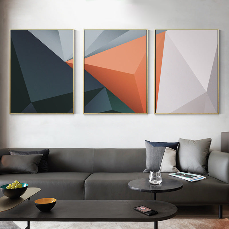 Brehn | Weiches Farb-Diamantmuster Kunst Multi-Stück Leinwand für Schlafzimmer, Mehrere Größen Optionen