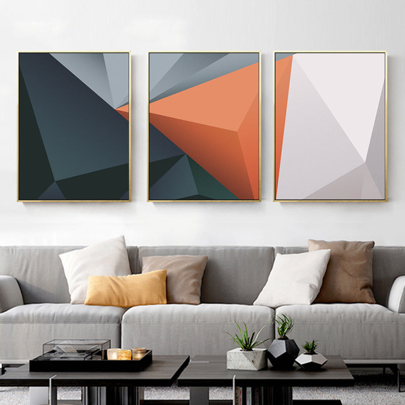 Brehn | Weiches Farb-Diamantmuster Kunst Multi-Stück Leinwand für Schlafzimmer, Mehrere Größen Optionen