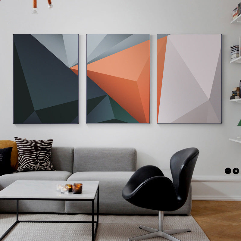 Brehn | Weiches Farb-Diamantmuster Kunst Multi-Stück Leinwand für Schlafzimmer, Mehrere Größen Optionen