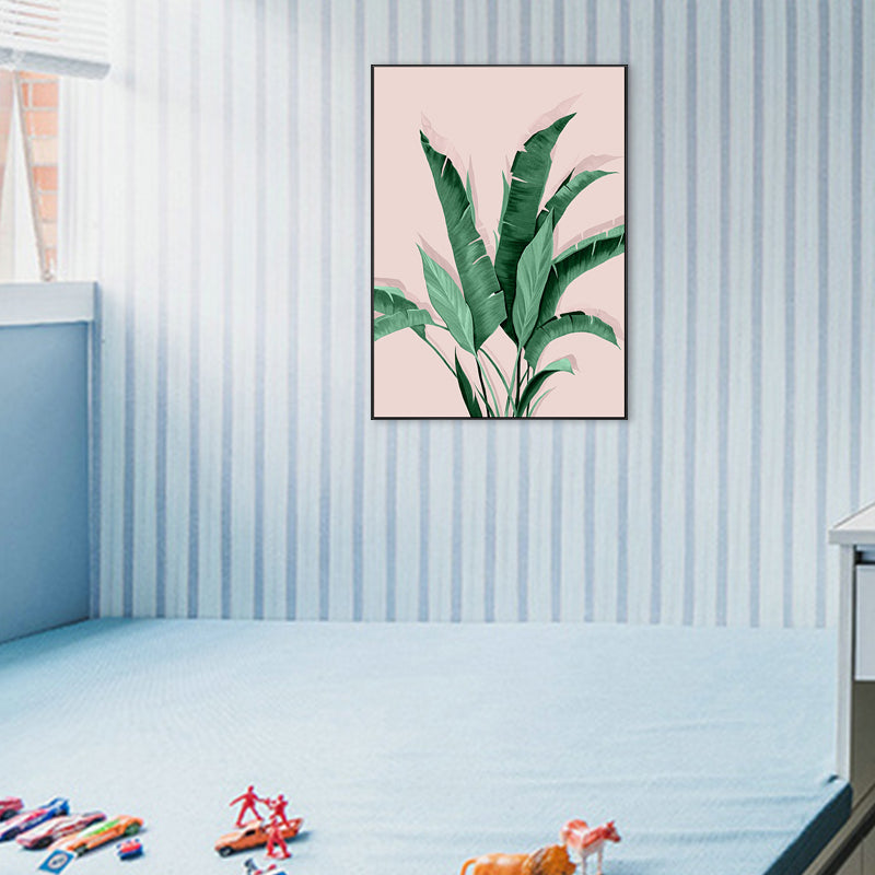 Brehn | Pastellfarbe Blätter Malerei Moderne Stil Texturierte Wandkunst Dekor für Mädchenzimmer