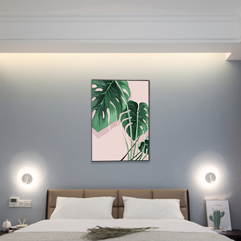 Brehn | Pastellfarbe Blätter Malerei Moderne Stil Texturierte Wandkunst Dekor für Mädchenzimmer