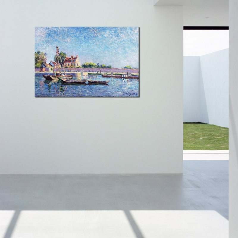 Brehn | Impressionismus Wandkunst Helle Farben Architektur Ansicht Gemälde, Mehrere Größenoptionen